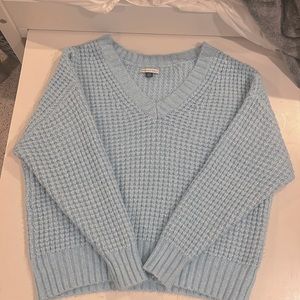 American Eagle Waffle V-neck Sweater